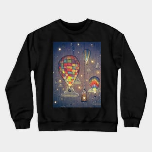 Baloon Sky Stars Fishing Crewneck Sweatshirt